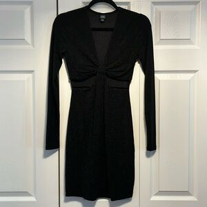 Black Sparkle Mini Dress